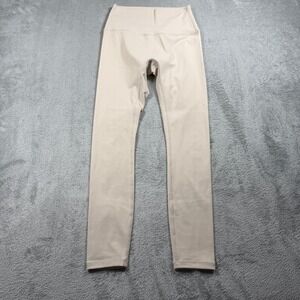TEAL Leggings Women Medium Beige High Waisted Athletic Yoga Pants Hawaii